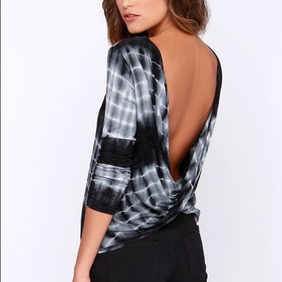 Lulus Tops - Lulu’s Only In Retrospect Tie Dye Cross Back Top